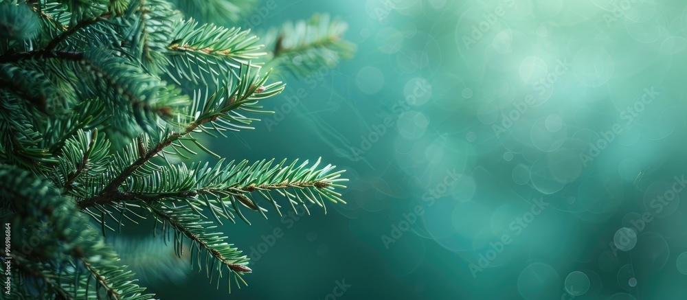 Large image of a pine branch surrounding a copy space image Large image of a pine branch surrounding a copy space image