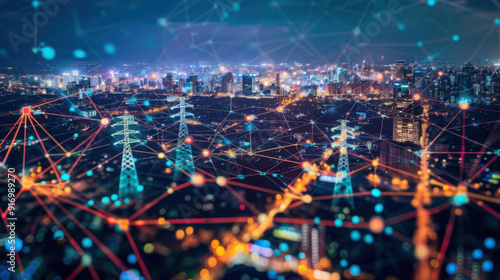 Smart grid technology optimizing energy distribution