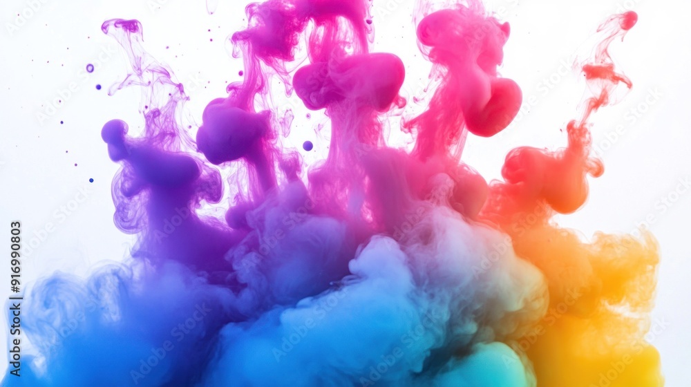 Abstract Swirls of Color in Water Abstract Swirls of Color in Water