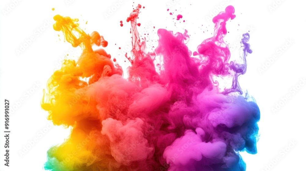Abstract Rainbow Ink Swirl Abstract Rainbow Ink Swirl