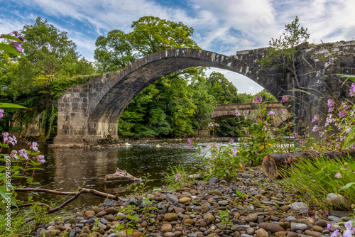 Historic Cromwell's Bridge in Clitheroe, Lancashire