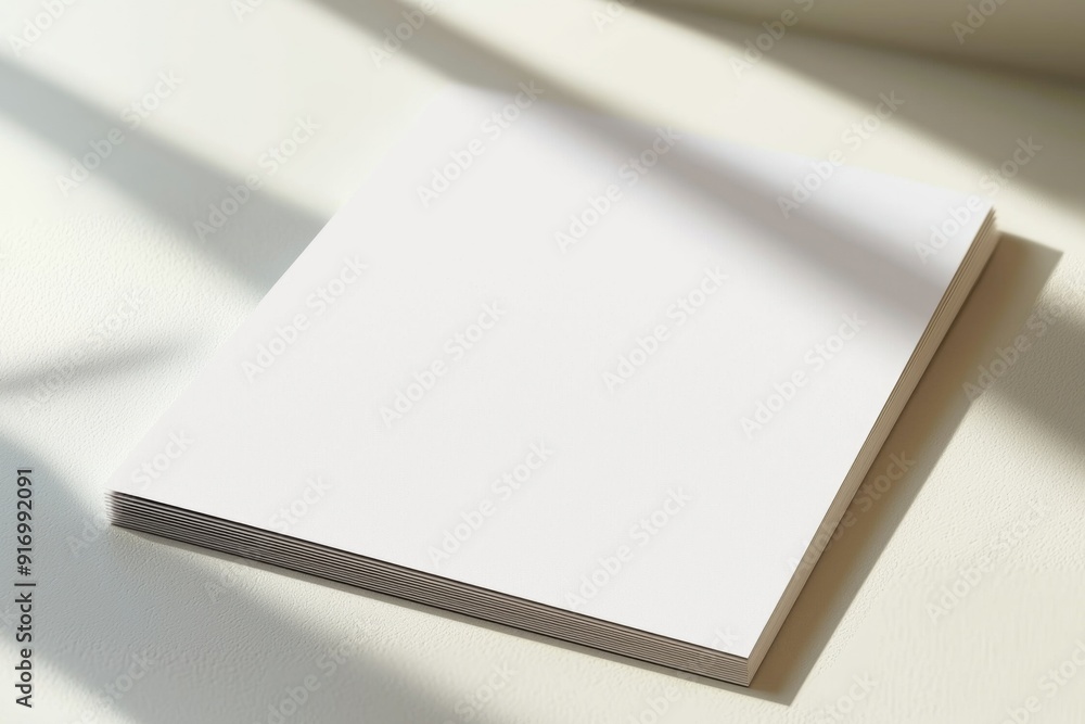 Blank paper mockup on isolated background created with generative ai