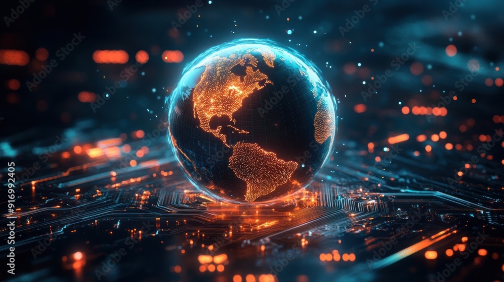 Global Network and Digital Connection Global Network and Digital Connection