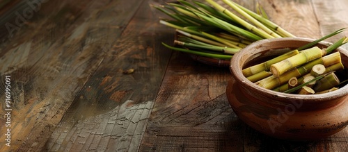 Bamboo shoots prepared in an earthenware pot with rice bran to reduce bitterness creating a copy space image for cooking
