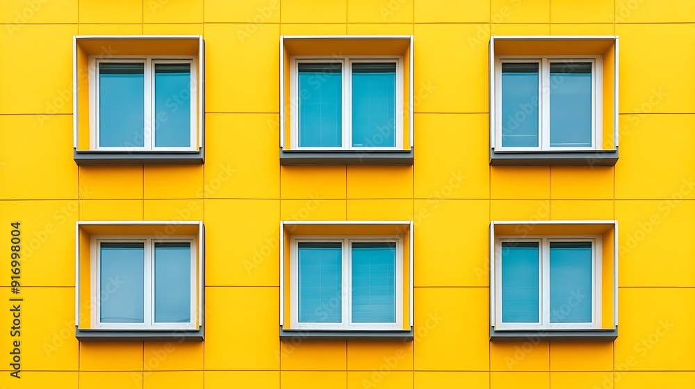 Fototapeta premium The facade of an apartment building is insulated with glass wool : Generative AI