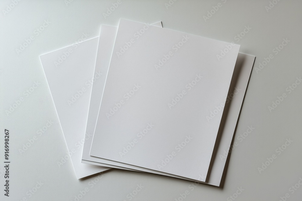 Blank paper mockup on isolated background created with generative ai