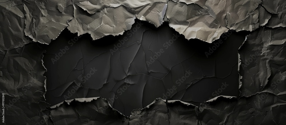 Ripped paper backdrop with hidden details featuring a dark blank copy space image Ripped paper backdrop with hidden details featuring a dark blank copy space image