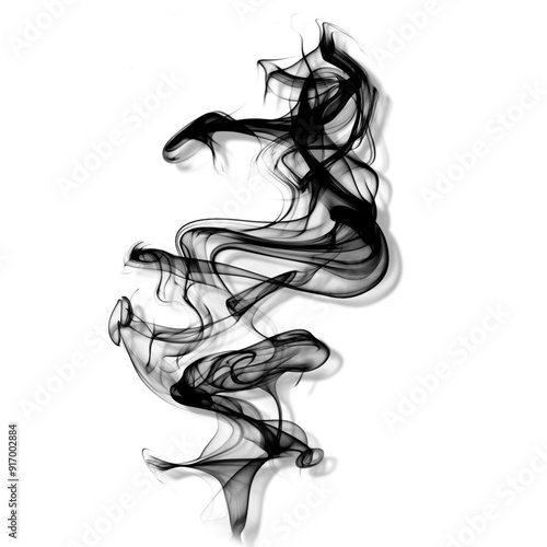 Ethereal, 3d wispy tendrils of smoke or vapor, their graceful, undulating forms evoking a sense of ephemeral, otherworldly movement. Transparent png, add your own background