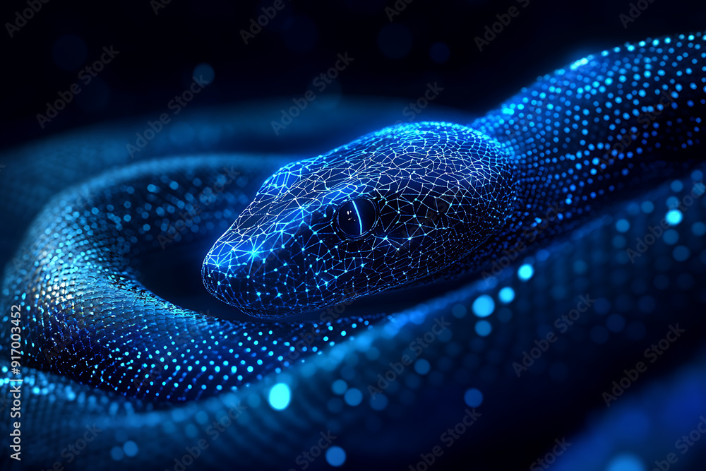 An abstract digital background featuring a snake, designed with dynamic patterns and vibrant colors. An abstract digital background featuring a snake, designed with dynamic patterns and vibrant colors.