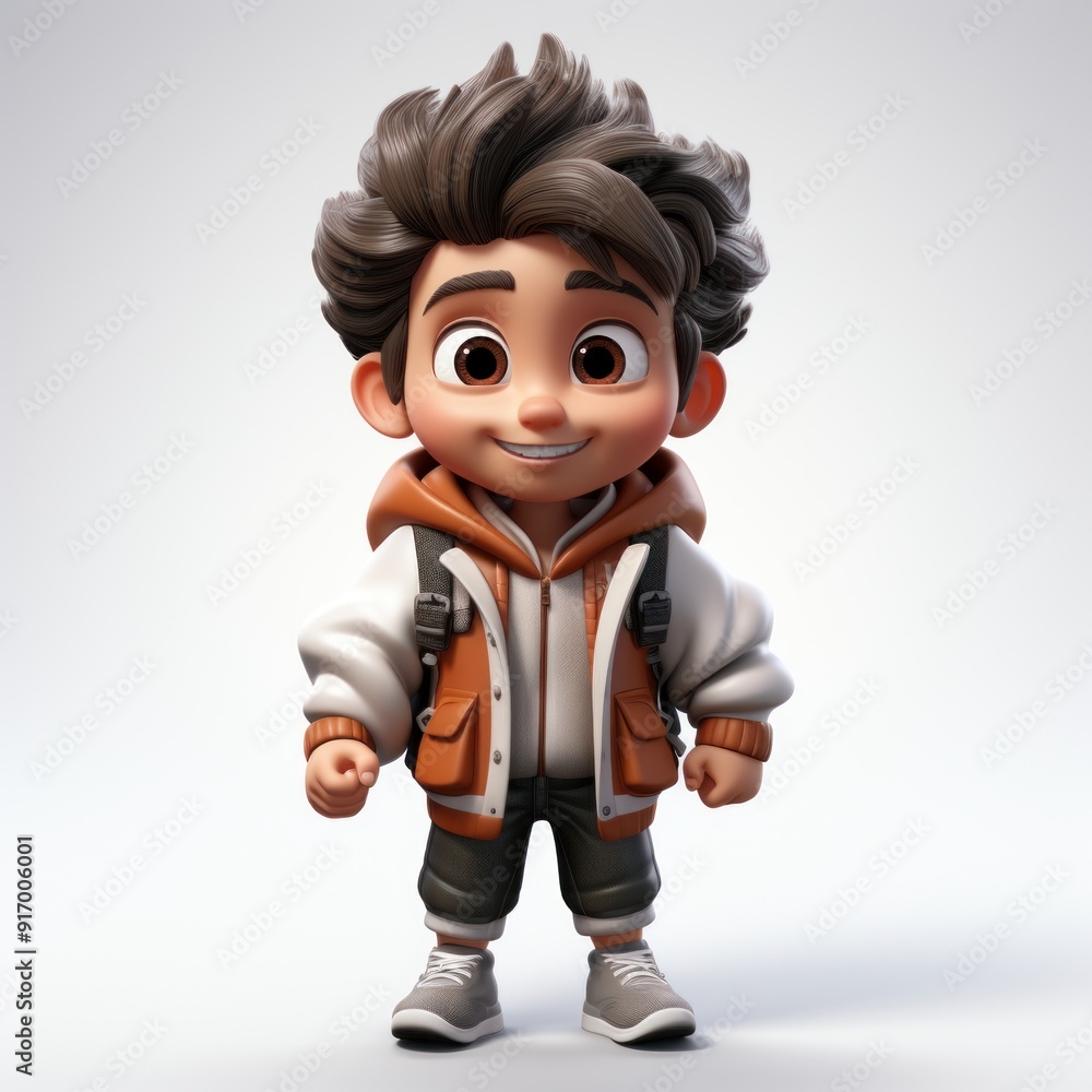 3d cartoon style character of a cute kid 3d cartoon style character of a cute kid