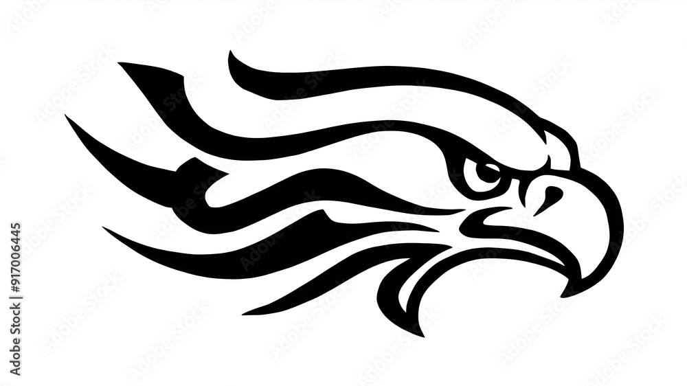 Eagle Head in Black and White for Logo Design Eagle Head in Black and White for Logo Design