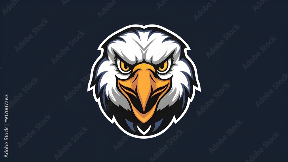 Obraz premium ferocious mascot with an eagle-like gaze