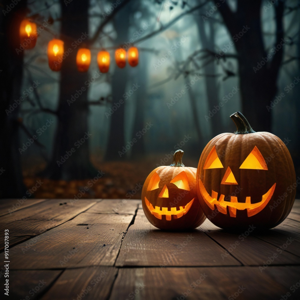 halloween pumpkin on a wooden background halloween pumpkin on a wooden background