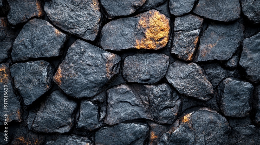 A wall made of large rocks with a burnt orange hue A wall made of large rocks with a burnt orange hue