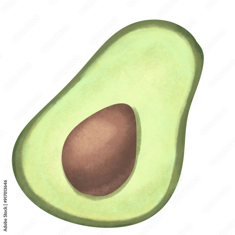 Half Avocado , Green ripe avocado Half Avocado , Green ripe avocado