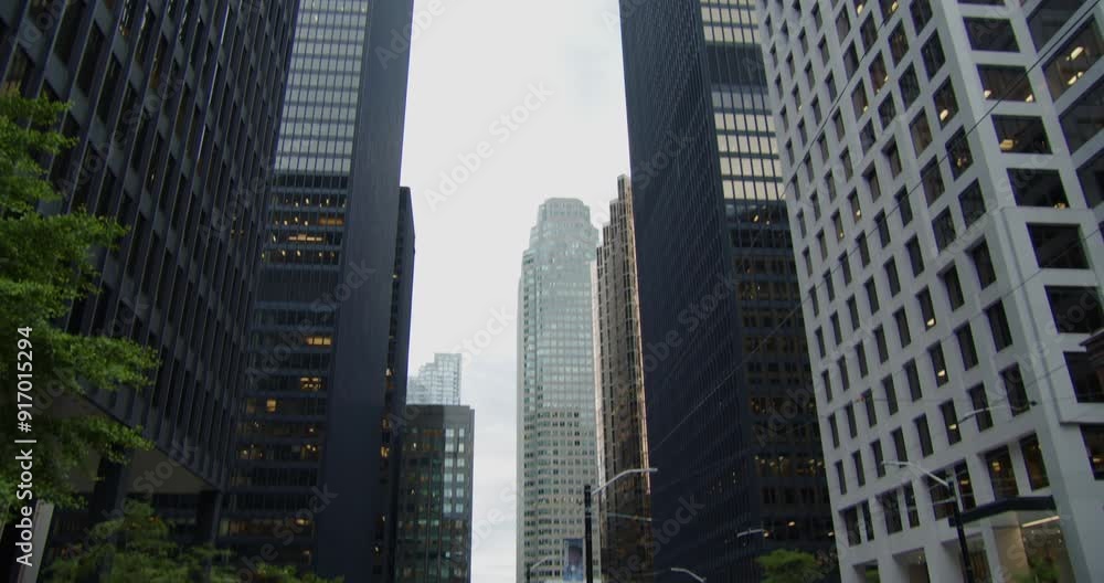 View of Toronto skyline, busy streets, and skyscrapers at sunrise, showcasing the city dynamic activity and architectural marvels in the early morning sun. Canada, North America. View of Toronto skyline, busy streets, and skyscrapers at sunrise, showcasing the city dynamic activity and architectural marvels in the early morning sun. Canada, North America.