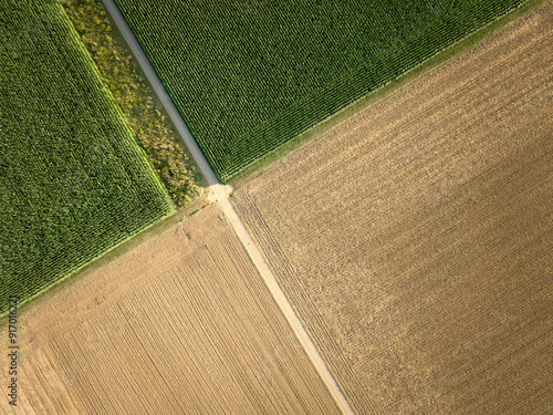 geometric aerial shot of pa...