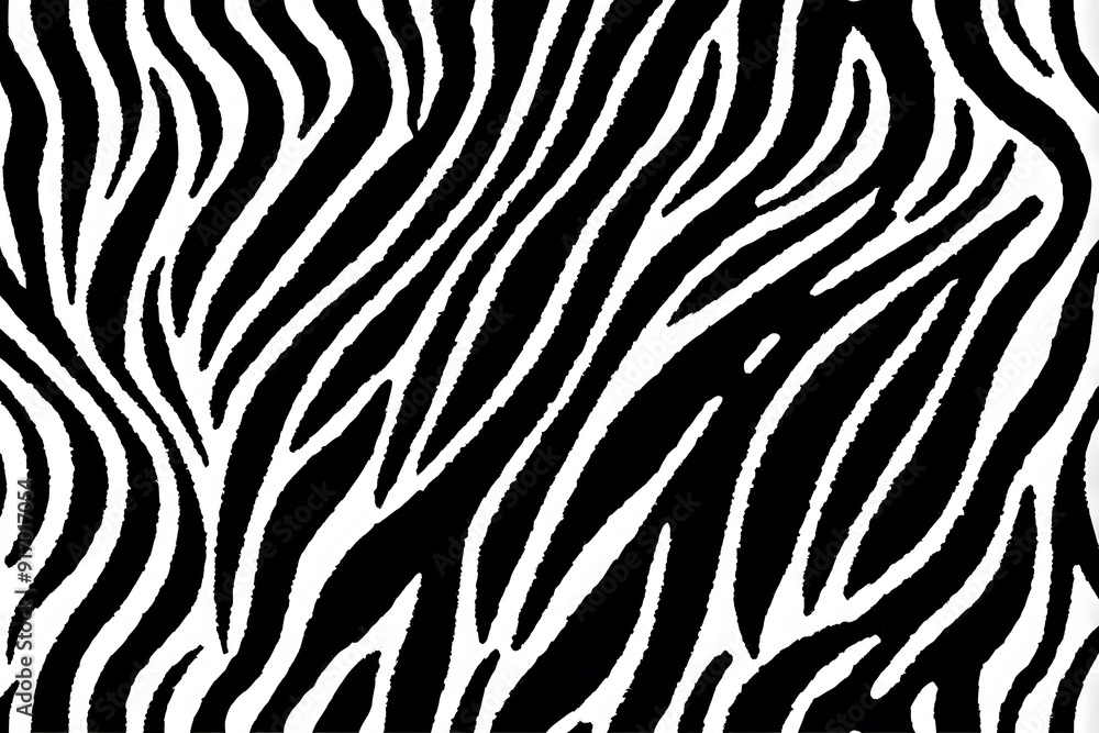 Abstract black and white zebra print pattern. Abstract black and white zebra print pattern.