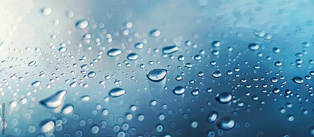 Abstract view of water and raindrops on glass with copy space image Abstract view of water and raindrops on glass with copy space image