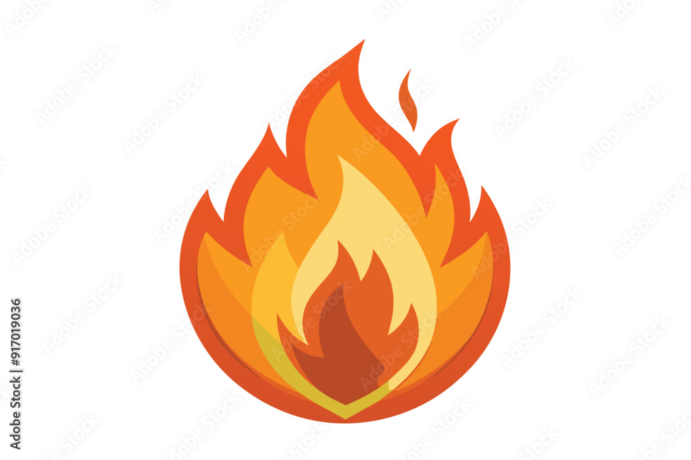 Fire sign. Fire flame icon isolated on white background. Vector illustration Fire sign. Fire flame icon isolated on white background. Vector illustration