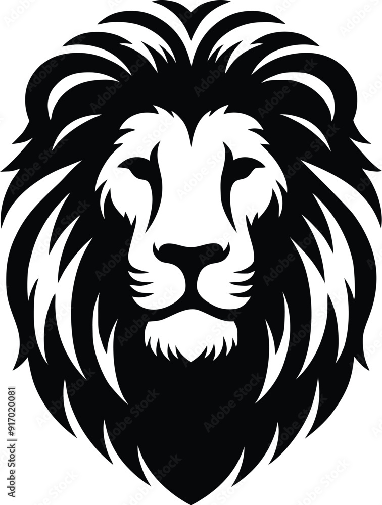 lion head silhouette vector design template lion head silhouette vector design template
