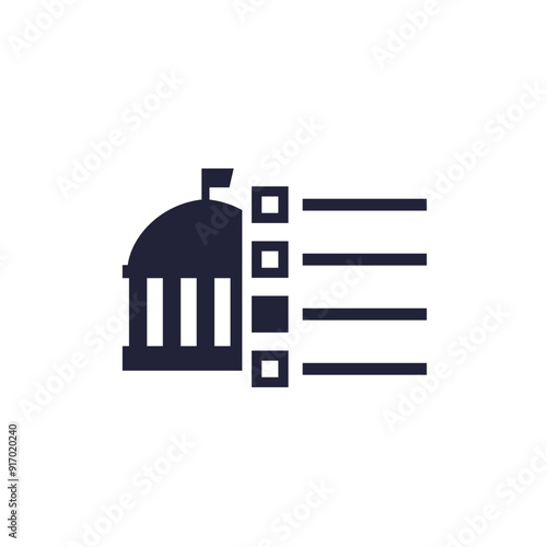 Digital government or online voting icon