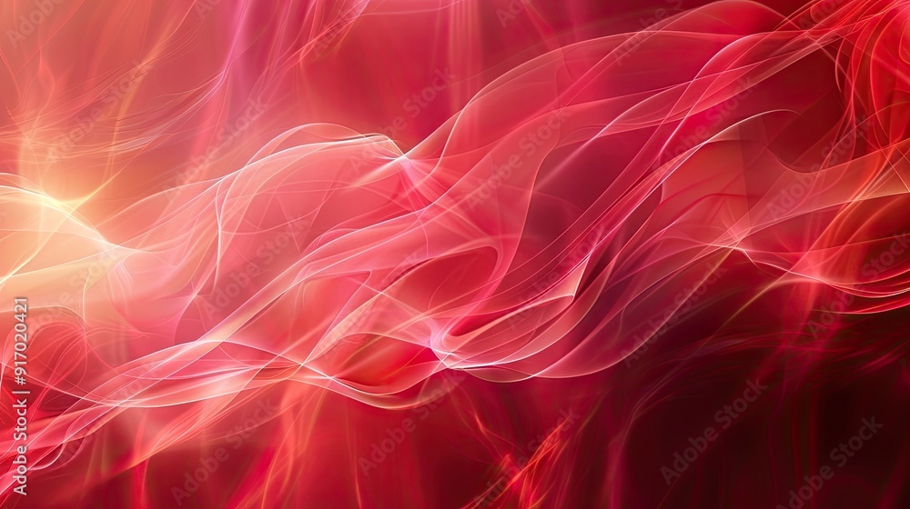 Fototapeta premium solid red background with artistic lines