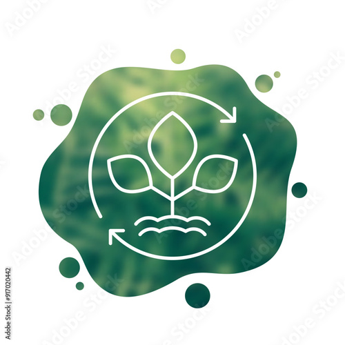 Regenerative agriculture line icon, vector