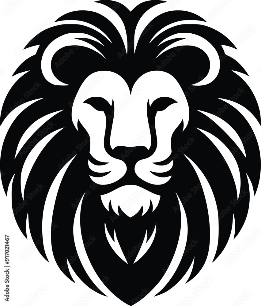 lion head silhouette vector design template lion head silhouette vector design template