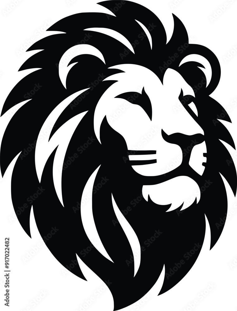 lion head silhouette vector design template lion head silhouette vector design template