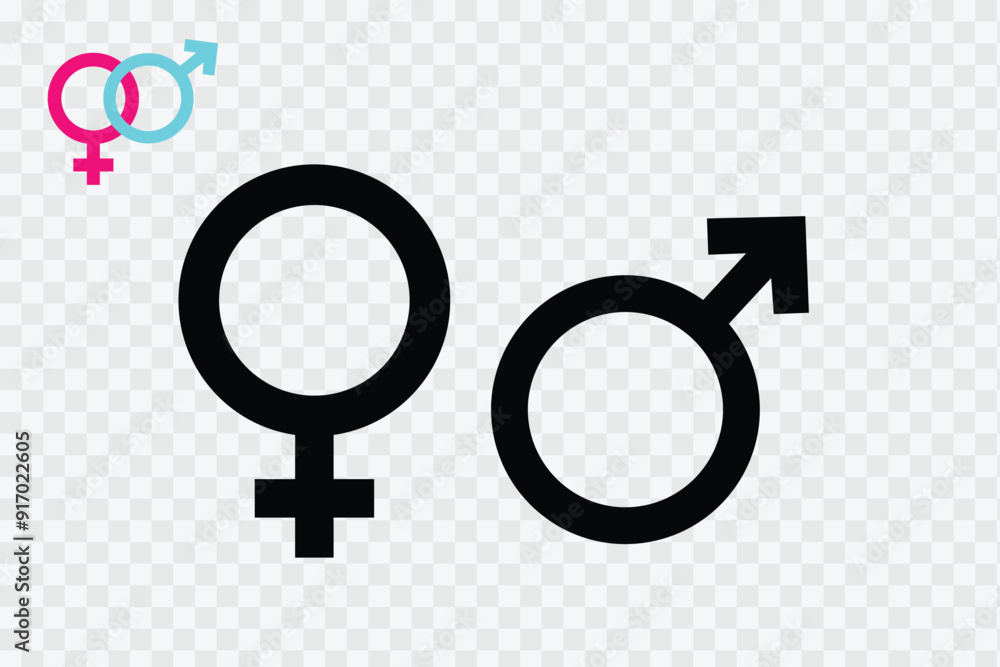Gender icon symbols vector design. Male and female icon set. Vector illustration. Gender icon symbols vector design. Male and female icon set. Vector illustration.
