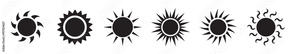 Summer Sun Icon Vector Logo Sun vector icon flat summer symbol Summer Sun Icon Vector Logo Sun vector icon flat summer symbol