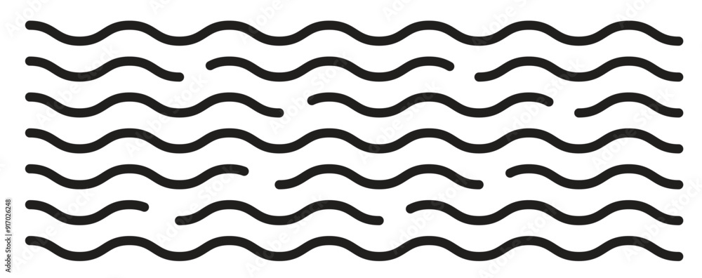 Water wave and air vector icon curve line set curve stream concept Black editable stroke. Water wave and air vector icon curve line set curve stream concept Black editable stroke.