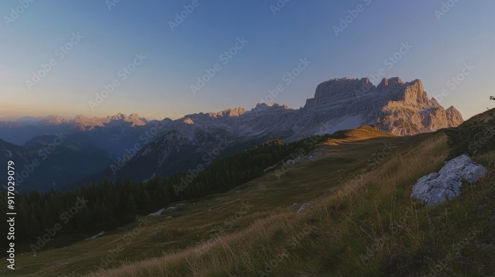 Fototapeta premium Spectacular Evening Panorama of the Alpine Landscape at Herzogstand Mountain, a Majestic Natural Vista
