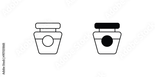 jam jar set icon with white background vector stock illustration