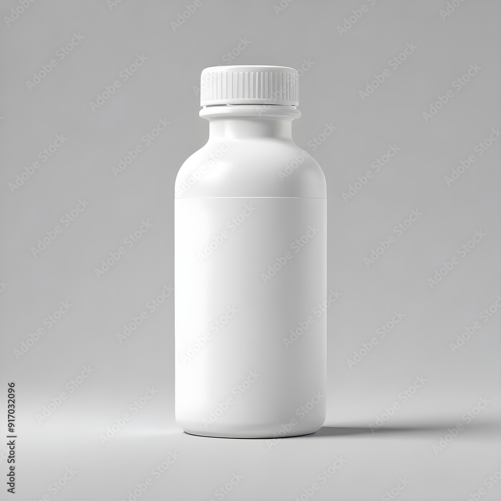 Plain blank medicine bottle white mockup Plain blank medicine bottle white mockup