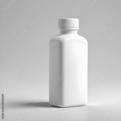 Plain blank medicine bottle white mockup