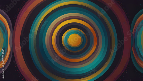 Abstract background using concentric circles that ripple outward, gradually changing in color and opacity