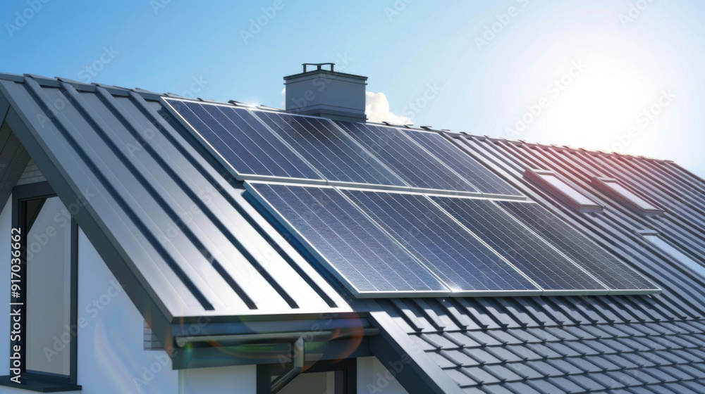 Fototapeta premium Solar farms with tracking systems following the sun