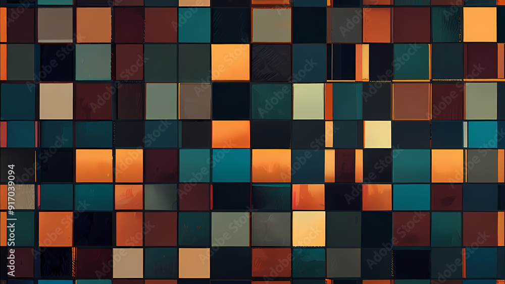 abstract background featuring a grid of squares, each filled with different textures and gradients abstract background featuring a grid of squares, each filled with different textures and gradients