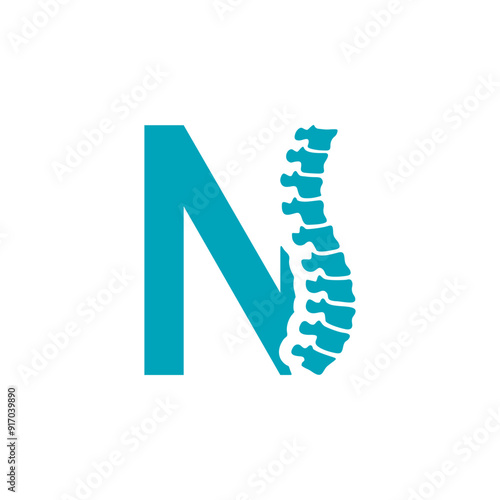 vector logo spine combined with letters with blue color and transparent background for business purposes and so on