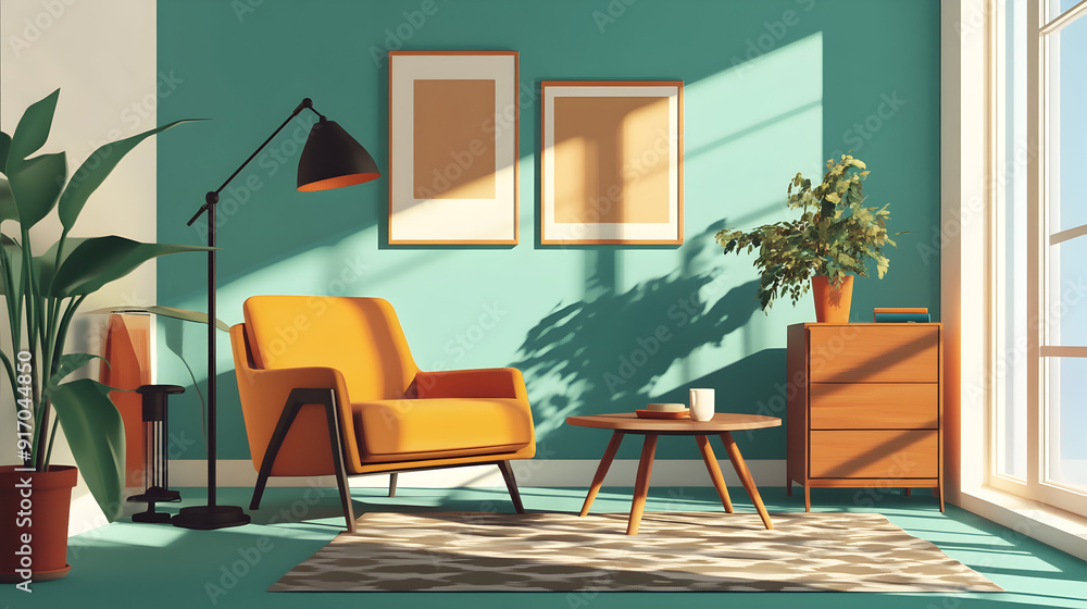Scandinavian Living Room Background. Scandinavian Living Room Background.