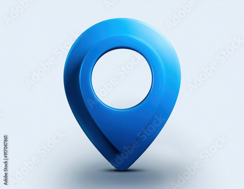 blue travel overlay pointer navigation symbol, placemaking position location photo