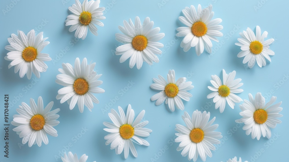 The Daisies on Blue The Daisies on Blue
