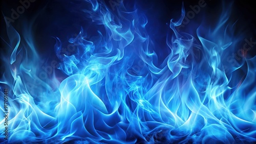 Blue fire background with vibrant flames and mystical aura, blue, fire, background, flames, mystical, vibrant, intense, abstract, energy