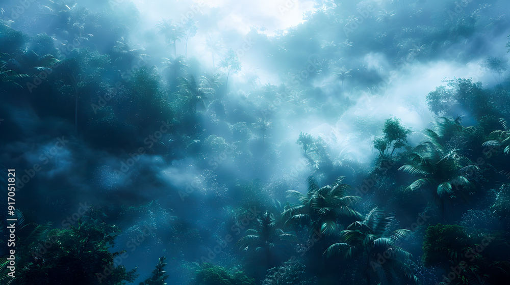 Fototapeta premium Mist Surround Pristine Rainforest