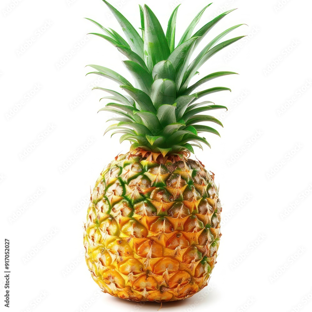 Fresh ripe pineapple isolated on white background. Fresh ripe pineapple isolated on white background.