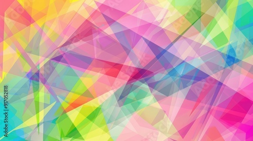 The abstract picture of the colourful geometry polygon with multiple shade, hue, and angles, geometry is mathematics that study shapes, sizes, properties, and dimensions of objects and spaces. AIG51.