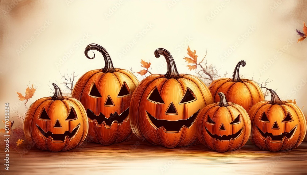 ハロウィンのカボチャのスケッチ(Halloween pumpkin sketch)
ハロウィンのカボチャのスケッチ(Halloween pumpkin sketch)
