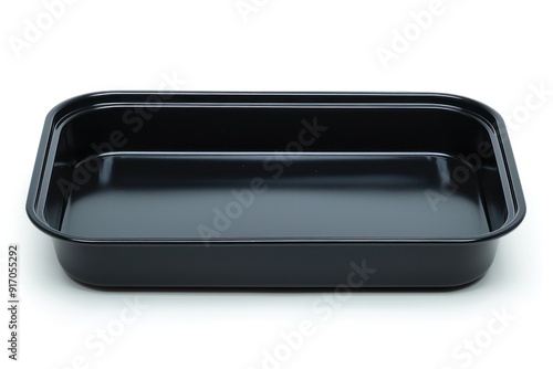 Empty Black Baking Dish.
